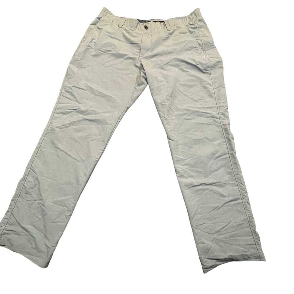 Under Armour Beige Performance Pants 40x30 Straight‎ Leg Golf Khaki
